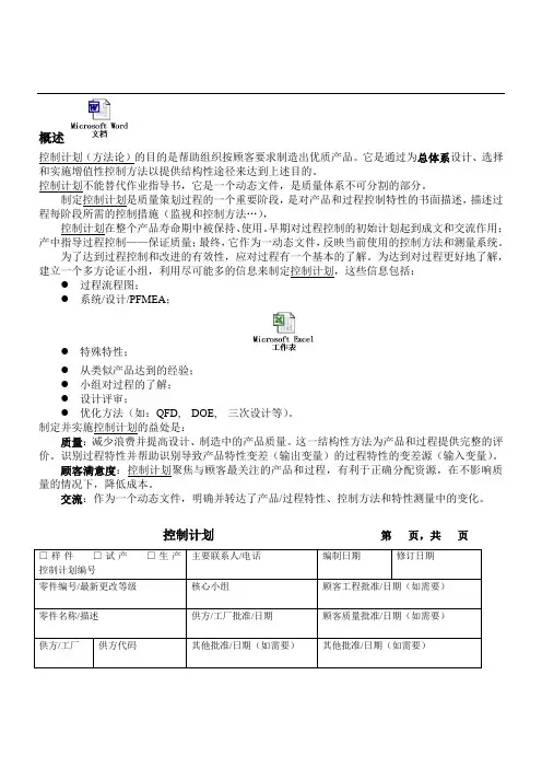 控制计划