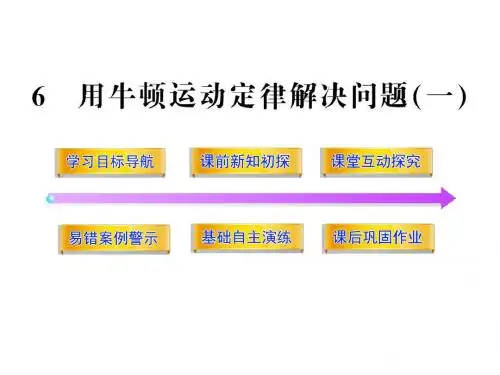 11-12高中物理全程学习方略配套课件：4.6用牛顿运动定律解决问题(一)(人教版必修1)