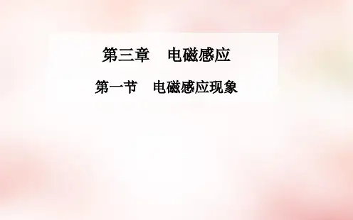 高中物理 第三章 第一节 电磁感应现象课件 新人教版选修1-1