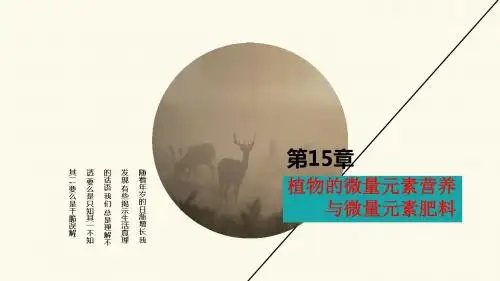 植物的微量元素营养