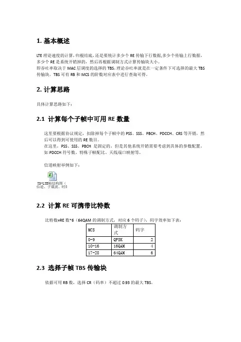 LTE每日一课_LTE理论速度计算(根据帧结构计算)