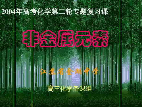 2004年高考化学第二轮专题复习课.ppt