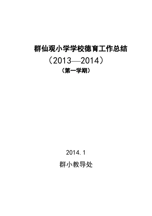 2013-2014(第一学期)群小工作总结--皮