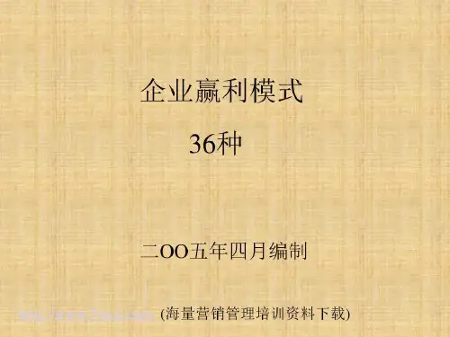 企业赢利模式36种47页PPT