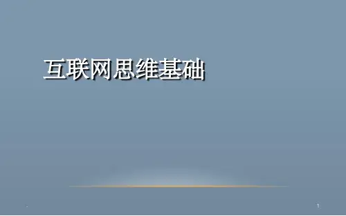 互联网思维与创新ppt课件