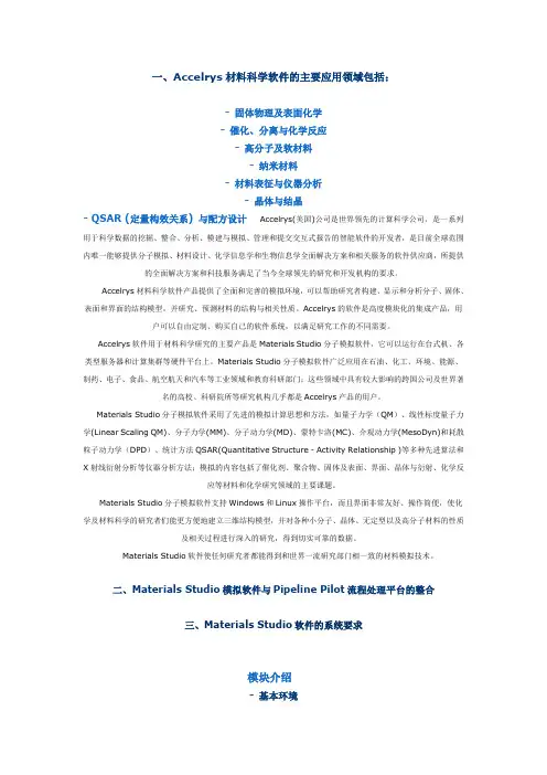 material studio详细介绍