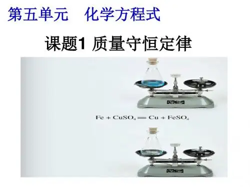 课题1质量守恒定律1课时