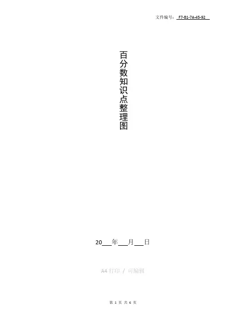 整理百分数知识点整理图