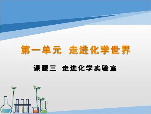 走进化学实验室PPT