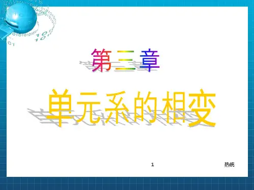 热力学统计物理第三章单元系的相变
