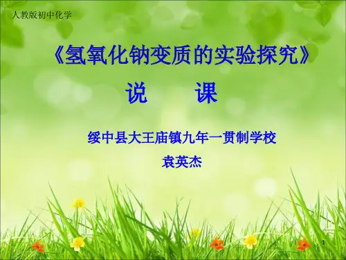 《氢氧化钠变质的实验探究》PPT
