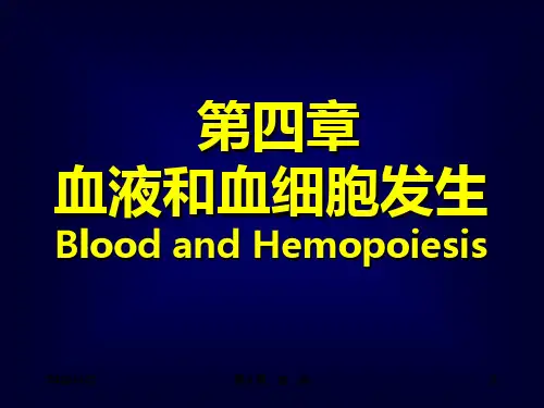 组织学与胚胎学 血液ppt课件