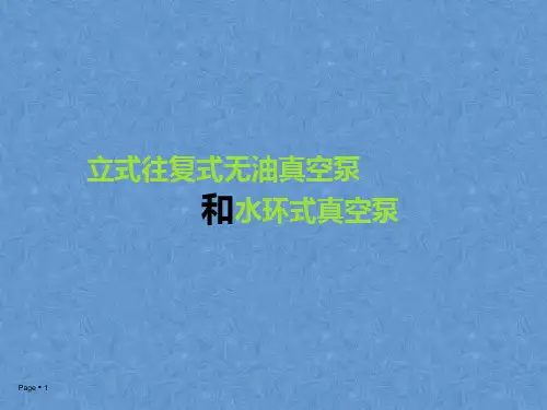 往复式真空泵与水环泵操作及故障维修培训