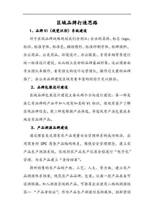 区域品牌打造思路