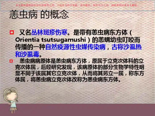 恙虫病的护理培训课件