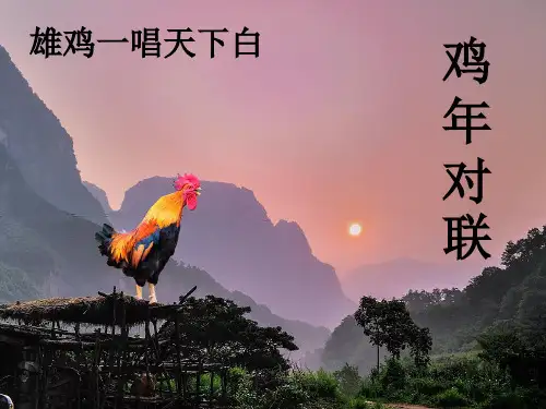 鸡年对联成语(开学第一课)