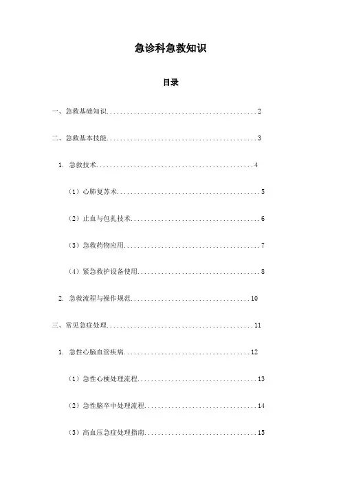 急诊科急救知识