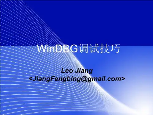 WinDBG调试技巧 PPT课件