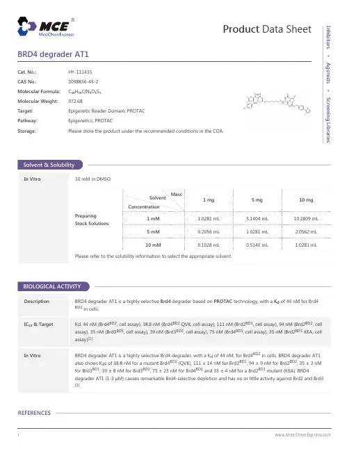 BRD4-degrader-AT1-DataSheet-MedChemExpress