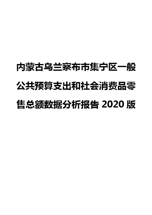 内蒙古乌兰察布市集宁区一般公共预算支出和社会消费品零售总额数据分析报告2020版