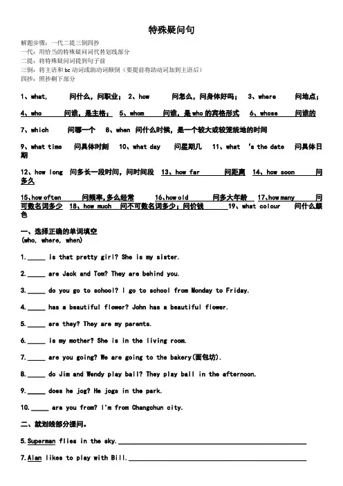 一般现在时4-特殊疑问句