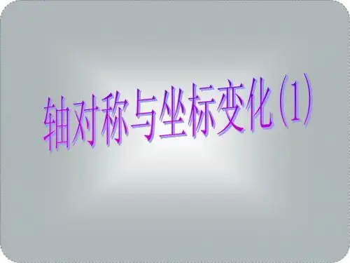 北师大版八年级数学上册《3.3轴对称与坐标变化(2课时)》课件