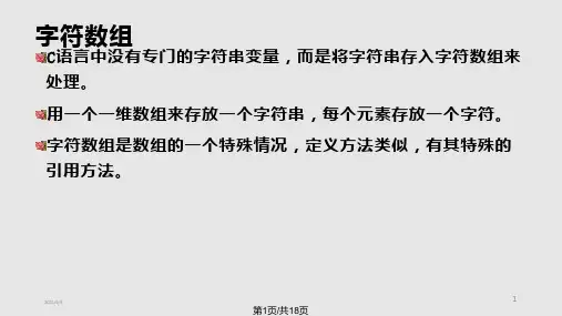 字符数组PPT课件