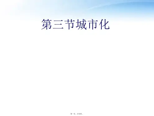 人教版高一地理必修二第二章第三节城市化课件