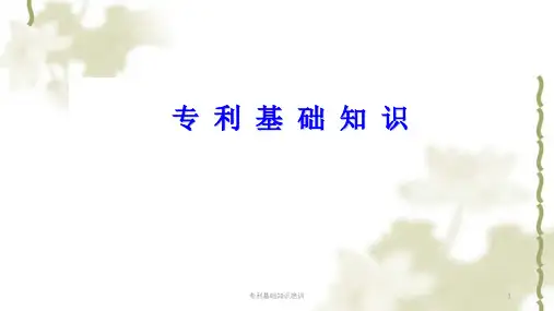 专利基础知识培训课件