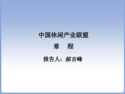 休闲产业联盟章程精品文档34页