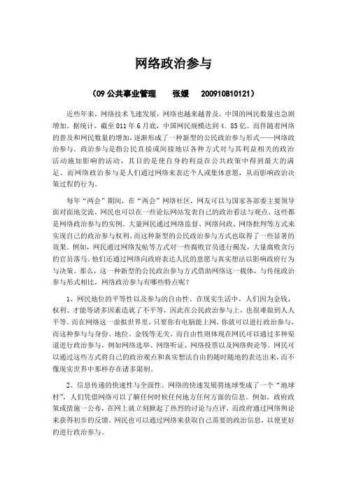 网络政治参与