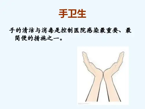 手卫生规范与医院感染预防与控制