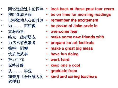 Unit 9 It's more important to have good habits A 词组