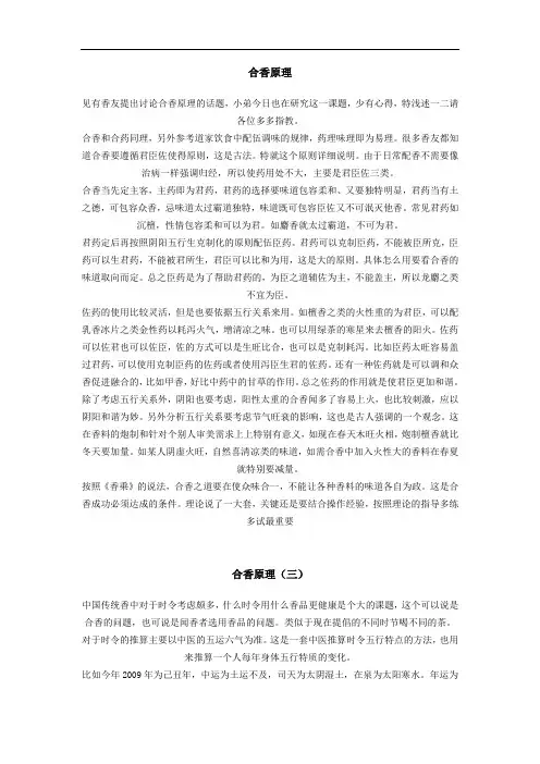 中国合香制作