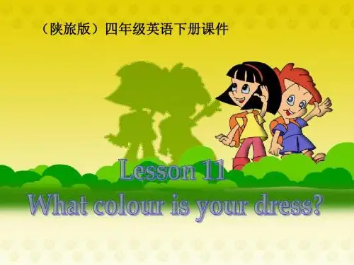 陕旅版四年级英语下册Lesson 11 What colour is your dress课件