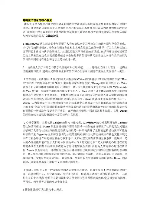 建构主义理论的核心观点
