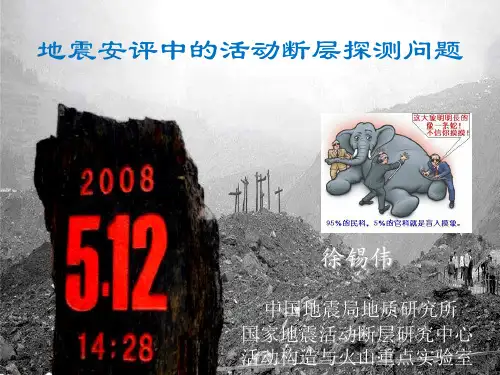地震安评与活动断层问题(徐锡伟)