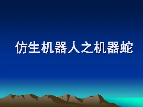 仿生机器人之机器蛇