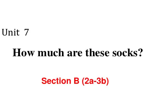 新目标人教版 七年级(上)英语 Unit 7 Section B (2a-3b)