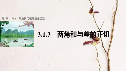 高中数学 第三章 三角恒等变换 3.1.3 两角和与差的正切课件 苏教版必修4.ppt