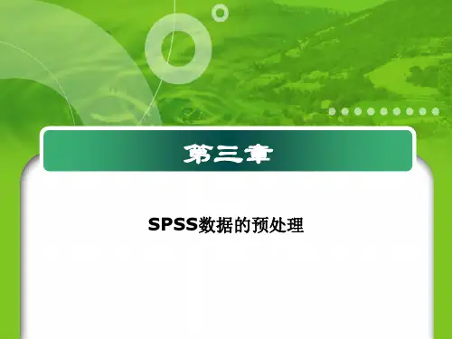第三章 SPSS数据的预处理