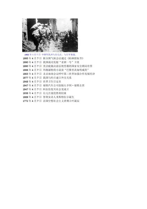 历史上的今天4月7日