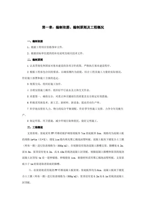农渠初步施工组织设计