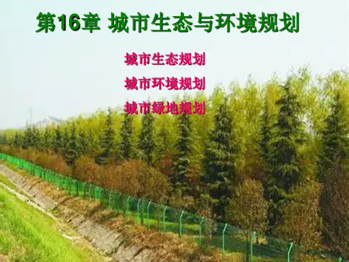 第十六章城市生态与环境规划
