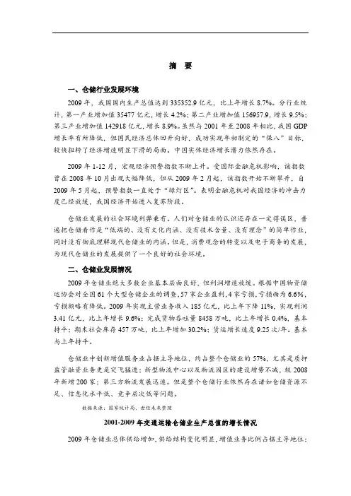仓储行业风险分析