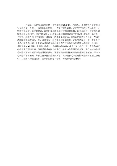 解剖指导：耳蜗的结构要点