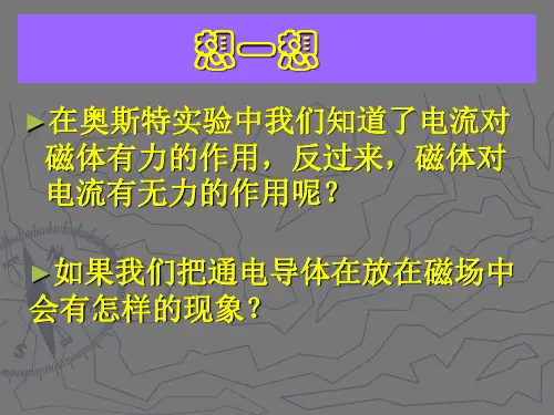探究磁场对电流的作用
