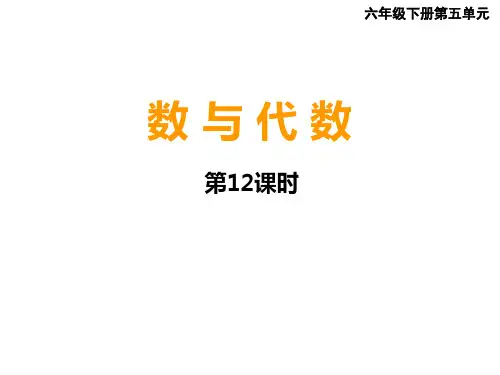 六年级小升初数学《数与代数》复习课件下