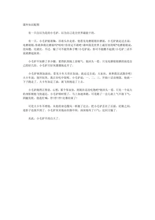 骄傲的小毛驴小学生作文