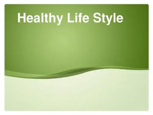healthy lifestyle